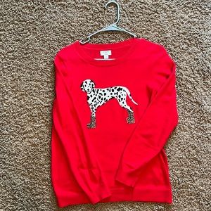 J. Crew Factory Size Small Dalmatian Intarsia Sweater